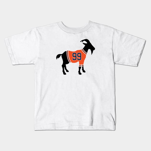 Wayne Gretzky GOAT Kids T-Shirt by cwijeta